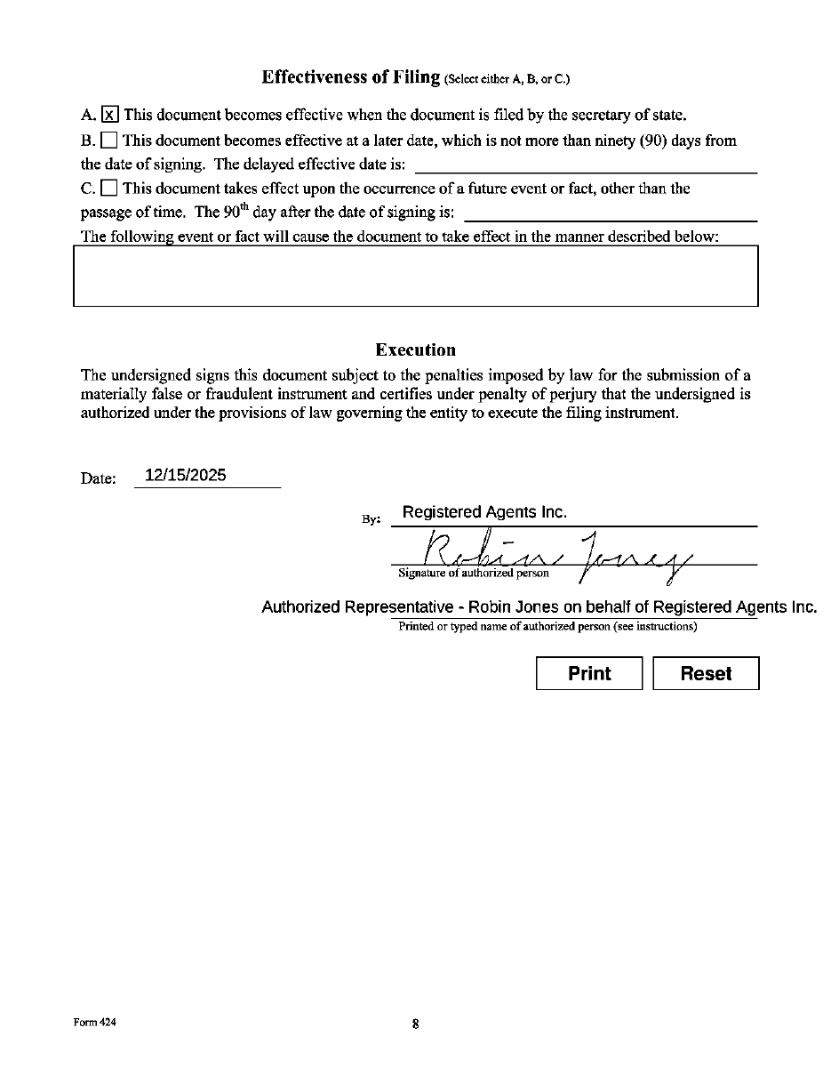 Notice 118, Exhibit B, page 4. Redacted exhibit page from the court record.