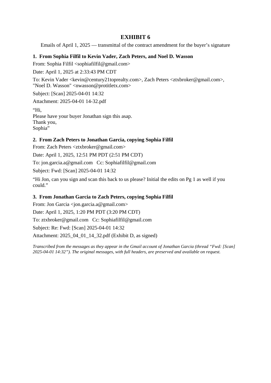 Notice 118, Exhibit F, page 1. Redacted exhibit page from the court record.
